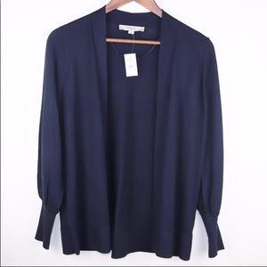 NWT loft navy blue cardigan size small